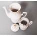 Porcelāna kafijas kanna un krējuma trauks no servīzes Aija-2, RPR, Rīgas porcelāns